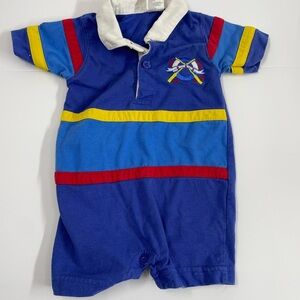 😍Vintage Colorful Striped Baby Romper